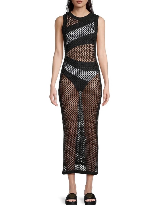 Beach Riot Other - NWT Beach Riot Holly Net Cover Up Midi Dress | Size Large